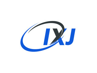 IXJ letter creative modern elegant swoosh logo design