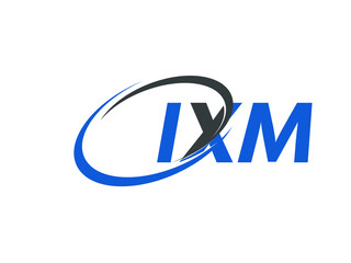 IXM letter creative modern elegant swoosh logo design