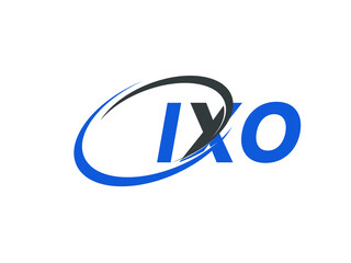 IXO letter creative modern elegant swoosh logo design