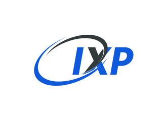 IXP letter creative modern elegant swoosh logo design