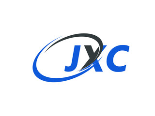 JXC letter creative modern elegant swoosh logo design