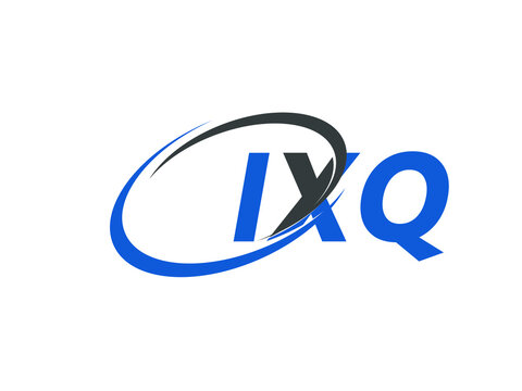 IXQ letter creative modern elegant swoosh logo design