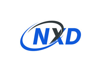 NXD letter creative modern elegant swoosh logo design