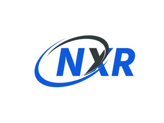 NXR letter creative modern elegant swoosh logo design