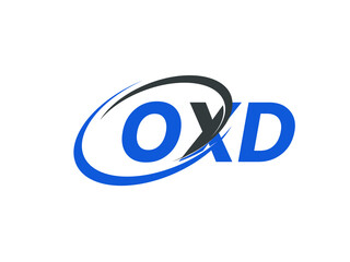 OXD letter creative modern elegant swoosh logo design