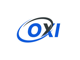 OXI letter creative modern elegant swoosh logo design