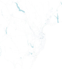 Obraz premium Map of Odessa, Ukraine. Buildings and city center. Aerial view. Roads and communication routes. Access points to the city. Black and white, satellite view. Train rails