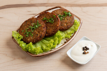Hamburguesa de Falafel con verduras 