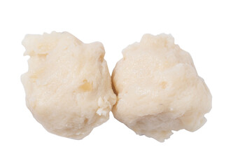 Fresh cuttlefish ball isolated on white background.