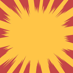 赤色の集中線のインパクトの強い背景ベクター素材