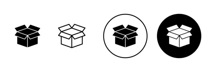 Box icons set. box sign and symbol, parcel, package