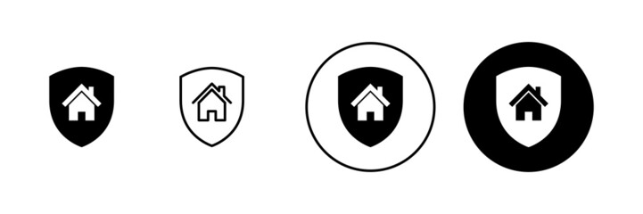 Obraz premium house insurance icons set. house protection sign and symbol