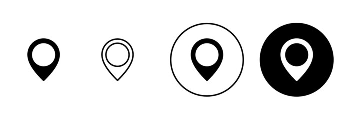Pin icons set. Location sign and symbol. destination icon. map pin