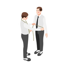 Taking Grooms Measurements Composition