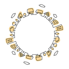 街並み　円・丸