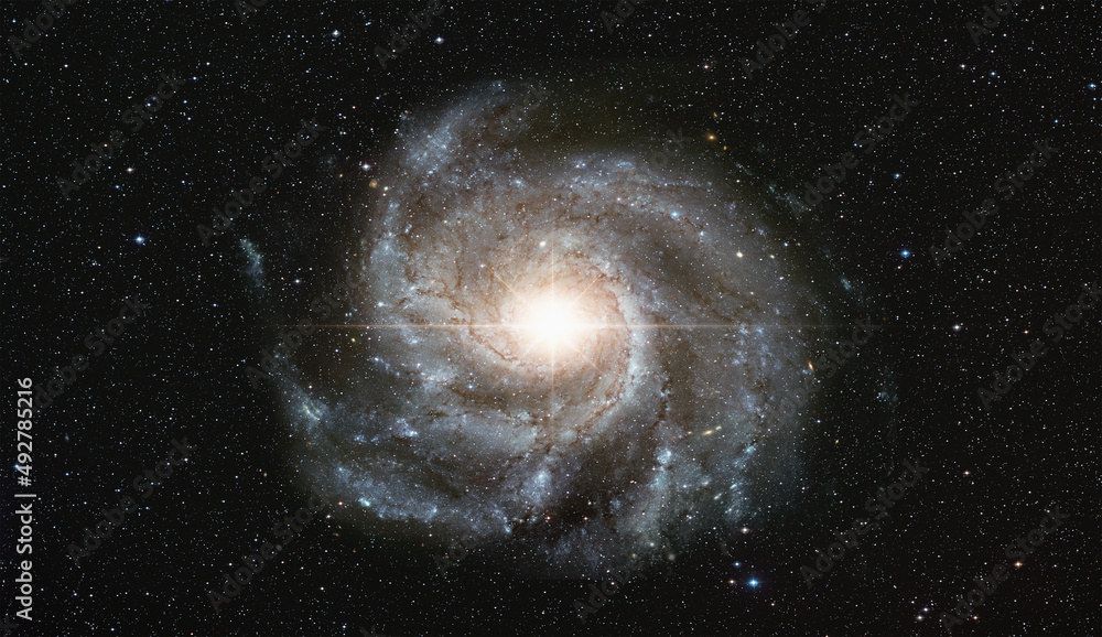 Poster Supernova explosion in the center of galaxy 