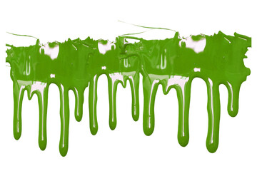 Colorful paint dripping isolated on white