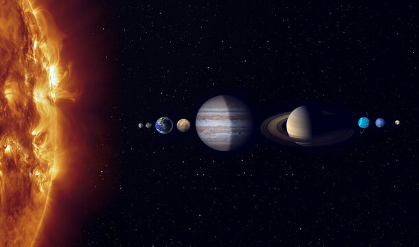 Solar System "Elements of this image furnished by NASA " 