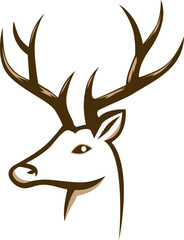 deer head logo vector, Deer logo design illustration
