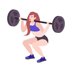 Weight Lifting Woman Composition