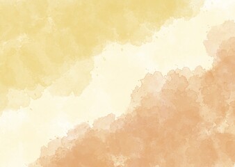 Yellow orange pastel abstract watercolor background texture grunge soft paint