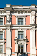 Fragment of Art Nouveau architecture style of Riga city , Latvia