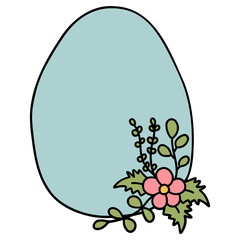 Easter Egg flat color design-SVG