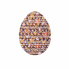Decorative Easter egg. Image of an egg with floral ornament