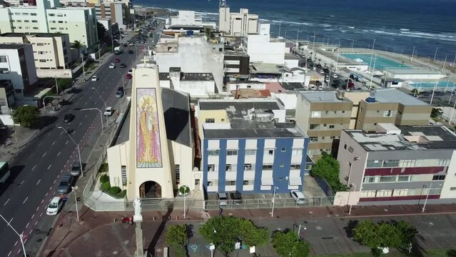 salvador, bahia, brazil - march 7, 2022: aerial view of residential buildings in the Pituba neighborhood in the city of Salvador.