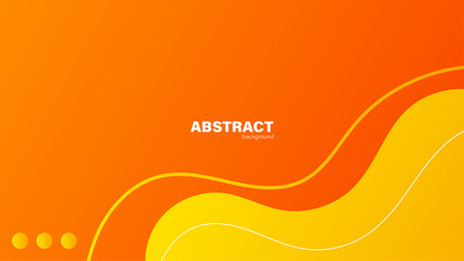Abstract yellow and orange background with fluid shapes modern concept.minimal poster. background for banner, web, cover, billboard, brochure, social media, landing page.
