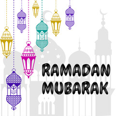 Beautiful Ramadan Kareem traditional Islamic background design
