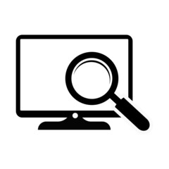 Search icon. browser icon. Webpage icon internet icon with search sign vector