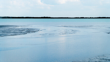 Polluted water close up. Background. Ecology.