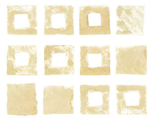 水彩の四角　ベージュ