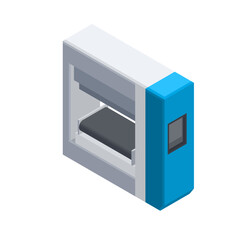 Fototapeta premium Thin Conveyor Industrial Composition