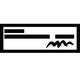 check letter vector, check vector, simple money check vector, for your design needs