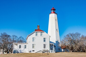 Fototapeta na wymiar New Jerseys Best Lighthouse, Gateway National Recreation Area,