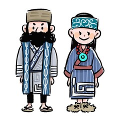アイヌ民族　イラスト 