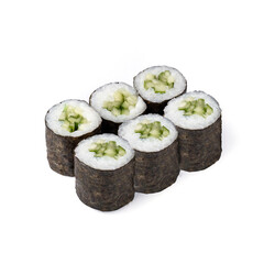 Hosomaki rolls. Thin rolls with cucumber.