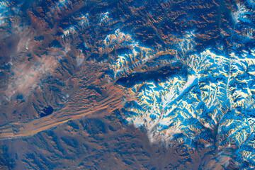 Abstract background from the beauty of the Earth's Crust. Digital enhancement. Elements by NASA