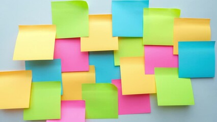 Memo notes. 4K stop motion animation