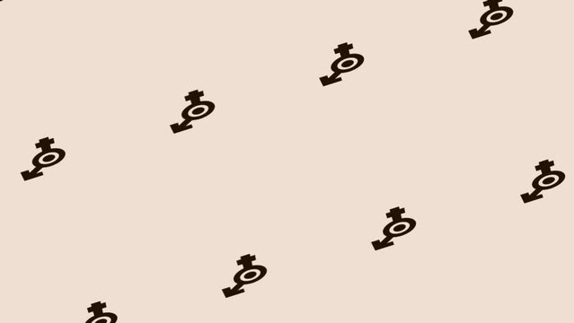 animation of spinning bigender symbol icon on light pastel background