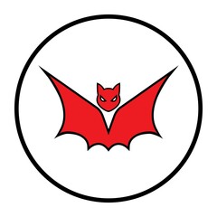 bat vector icon logo template