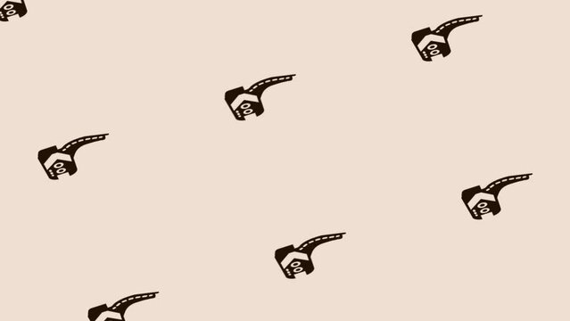 animation of spinning cowboy boot icon on light pastel background
