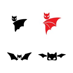 bat vector icon logo template