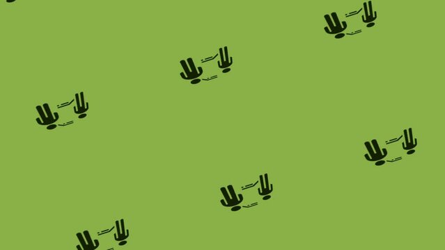 animation of body mass index icon rotating on green background