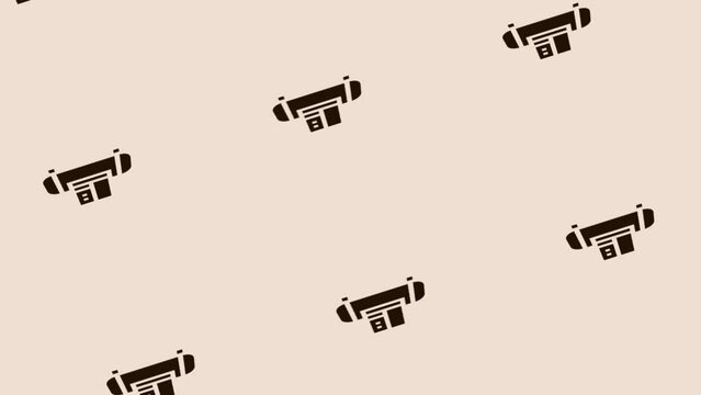 animation of spinning air compressor icon on light pastel background