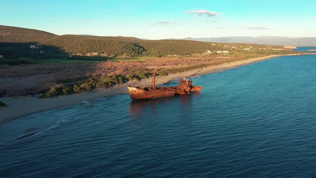 Valtaki beach Dimitrios ship wreck near Gythio