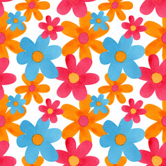 Cute Nursery Background Floral Design.