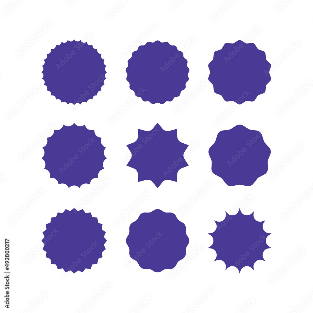 Poster set of assorted circle shape design, various blank circle shape collection template vector